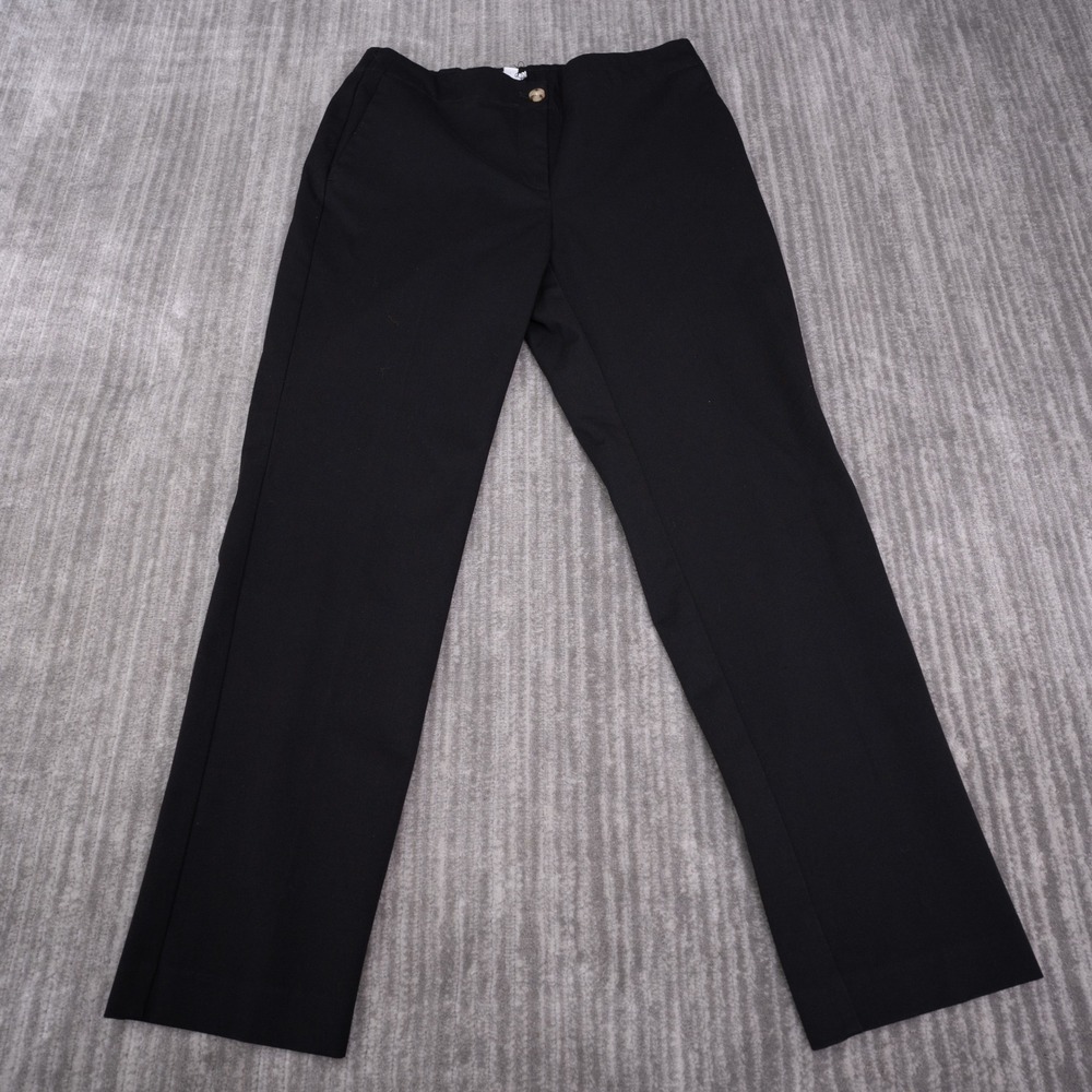 J. Jill Trousers Women 8 Black Excellent Straight Leg Stretch Dress Pants